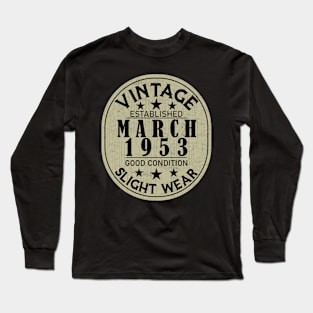 Vintage Established March 1953  - Good Condition Slight Wear Long Sleeve T-Shirt